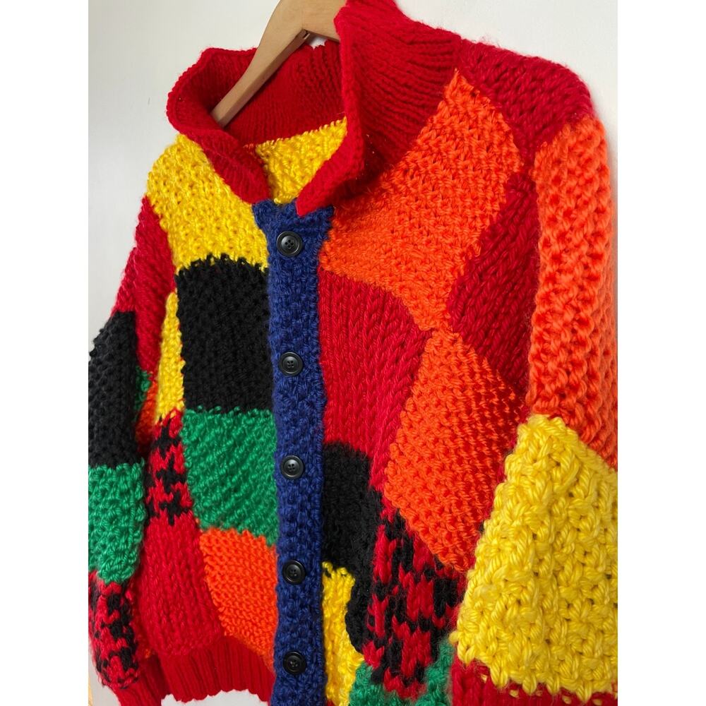 Patchwork Chunky Handknit Harry Styles Cardigan J… - image 8